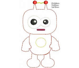 Stickmuster - Roboter Timo Doodle